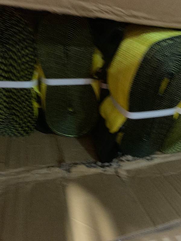 Photo 1 of ***20 PACK***
VEVOR Winch Straps, 4" x 30', 6000 lbs Load Capacity, 18000 lbs Break Strength, Truck Straps with Flat Hook, Flatbed Tie Downs Cargo Control for Trailers, Farms, Rescues, Tree Saver, Yellow (20 Pack)
