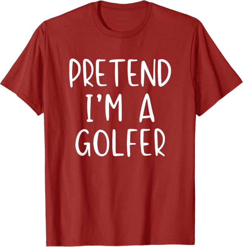 Photo 1 of 
Pretend Golfer Costume Halloween Simple Funny Golfing Golf T-Shirt L