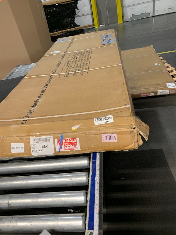 Photo 1 of ***FACTORY SEALED***COSHOMER Sliding Closet Door for 96" x 80" Opening, 1-Lite Frosted Glass Closet Door with Hardware Kit Included, Preassembled MDF Barn Door, White