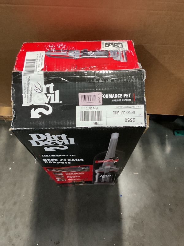 Photo 1 of ***MISSING PARTS***
Dirt Devil Performance Pet Bagless Upright Vacuum Cleaner, Pet Friendly, for Carpet & Hard Floors, Above Floor Cleaning, Lightweight, UD76211V, Gray