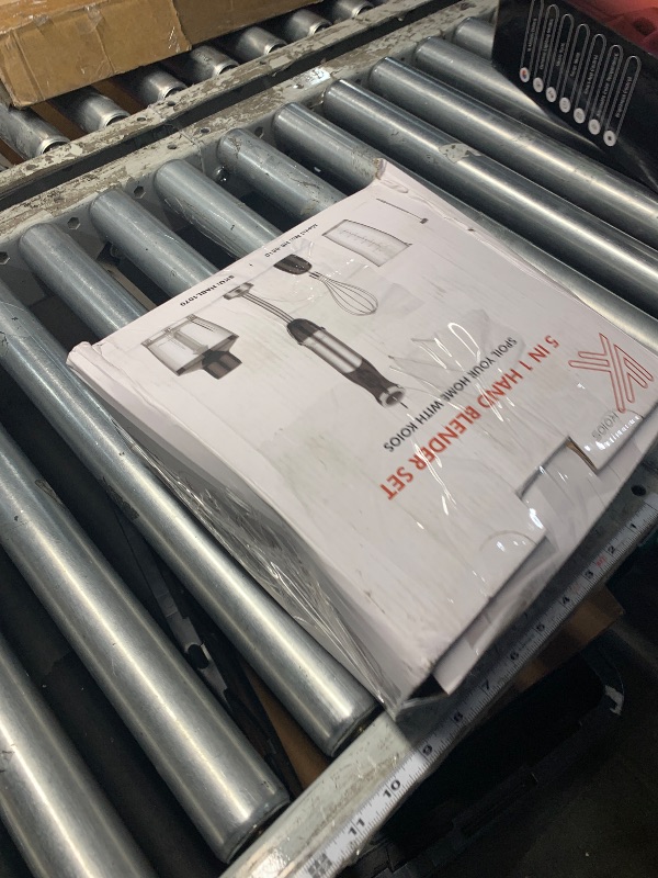 Photo 1 of ***MISSING ITEMS*** KOIOS Upgraded Immersion Blender Handheld, 1000W 12-Speed 5 in 1 Hand Mixer Stick Blender with 304 Stainless Steel Blade,Food Processor,Beaker,Egg Whisk&Milk Frother,Non-BPA,Smoothies Purée Baby Food