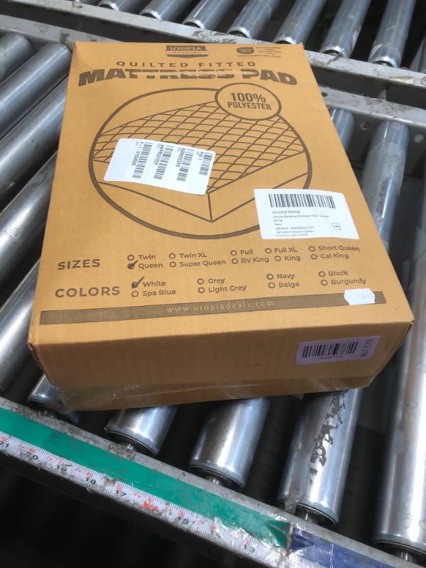 Photo 1 of ***FACTORY SEALED***Utopia Bedding Quilted Fitted Mattress Pad, Queen Size, Elastic Fitted Mattress Topper Protector and Cover with Deep Pocket Stretches up to 16 Inches, Machine Washable (White)