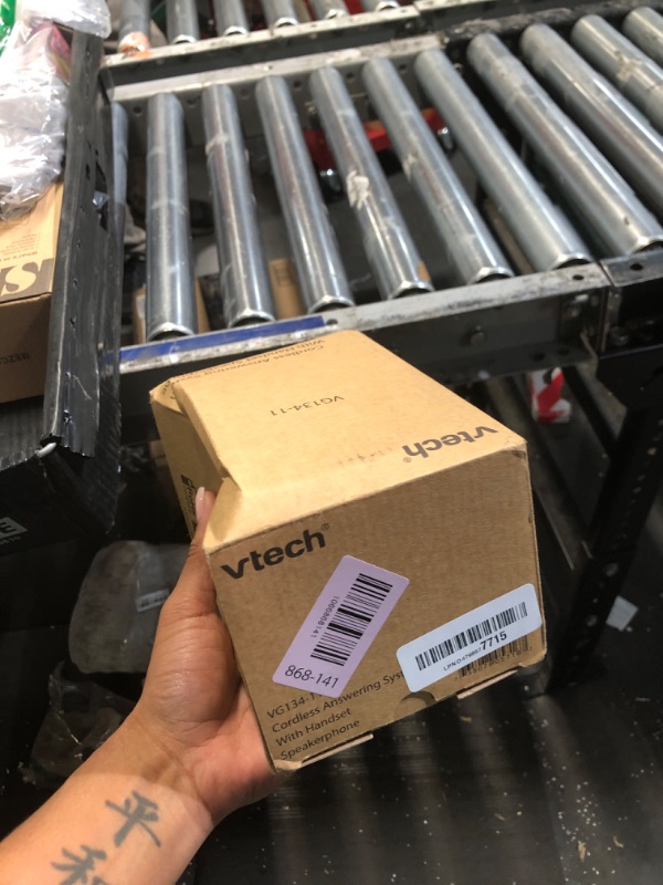 Photo 1 of [New] VTech VG134-11 DECT 6.0 Cordless Home Phone with Bluetooth Connection, Digital Answering Machine, Backlit Display,Full Duplex Speakerphone, Caller ID/Call Waiting,1000 ft Range (Black)