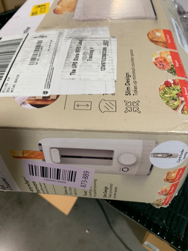 Photo 1 of ***(MINOR DAMAGE/ SEE NOTES FOR DETAILS)***bella 2 Slice Slim Toaster, Fits-anywhere™ Kitchenware, 6 Setting Shade Control with Reheat & Cancel Buttons, Fits sourdough, 10” Long Slot, Anti Jam & Auto Shutoff, 900 Watt, Oatmilk