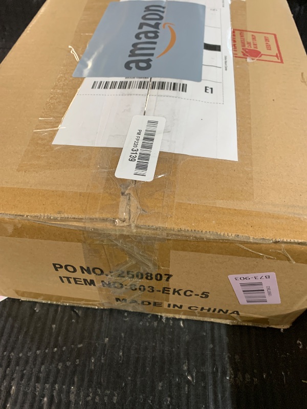 Photo 1 of *USED*VILUXY Black and Gold Semi Flush Mount Ceiling Light Fixture, 24’’ Large Modern Ceiling Light with Linen Fabric Shade 5-Light Drum Ceiling Lamp for Bedroom Living Dining Room Enteyway