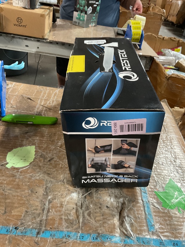 Photo 1 of *****. Factory sealed RESTECK Massagers for Neck and Back with Heat - Deep Tissue 3D Kneading Pillow, Electric Shiatsu Shoulder Massage, Foot, Legs,Body - Relieve Muscle Pain - Office, Home & Car