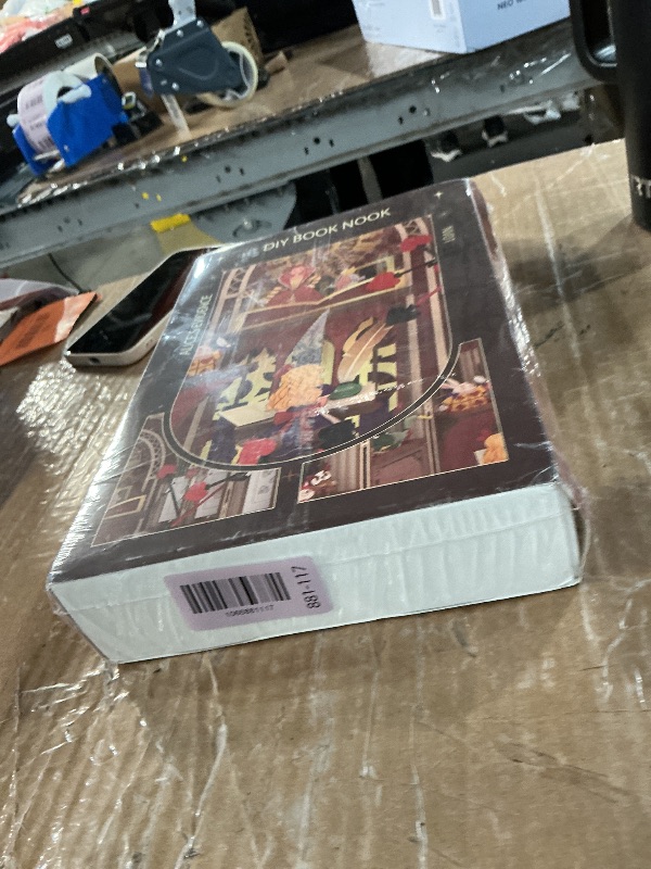 Photo 1 of ???????? Book Nook Kit, DIY Miniature Dollhouse Booknook Kit, 3D Wooden Puzzle Bookend Bookshelf Insert Decor with LED Light for Teens and Adults (Alice in Wonderland)