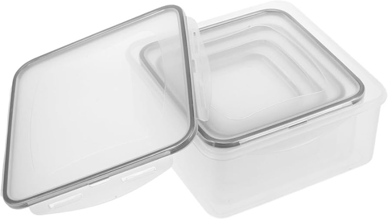 Photo 1 of ***FACTORY SEALED*** GLEAVI 5pcs Crisper Box Dressing Container Meal Prep Containers Reusable Refrigerator Storage Bins Versatile Capacities Secure Sealing