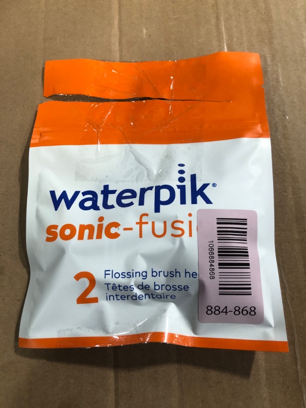 Photo 1 of ***LIKE NEW OPEN BOX*** Waterpik Genuine Full Size Replacement Brush Heads With Covers for Sonic-Fusion Flossing Toothbrush SFFB-2EB, 2 Count Black
