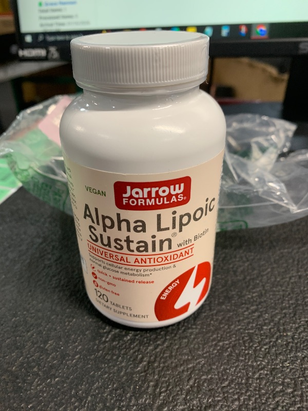 Photo 1 of ***FACTORY SEALED, BEST BY 06/2027***Jarrow Formulas, Alpha Lipoic Sustain with Biotin, 120 Tablets