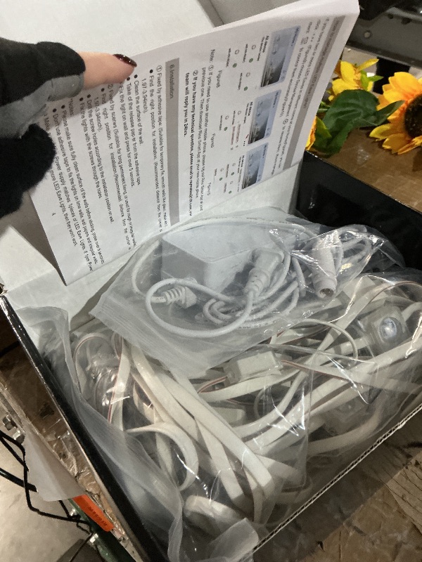 Photo 1 of ***(PARTS ONLY/ NON FUNCTIONAL)***Qeeanmo Permanent Outdoor Lights for House,60ft Smart Eave Light with 36 LED,DIY RGB+IC Outdoor Lights for Christmas Party Daily Decorations,IP67,Alexa & Google Assistant Compatible