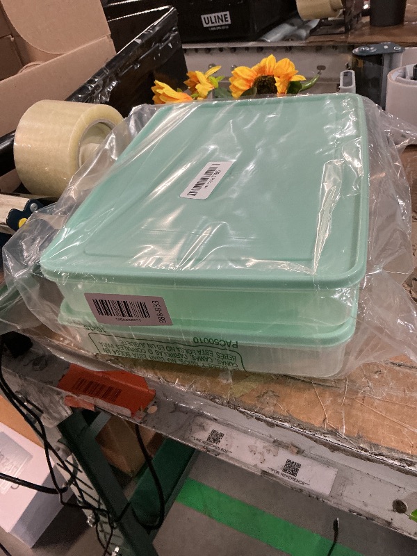 Photo 1 of (MISSING ONE) HAKSEN Deviled Egg Containers with Lid, (Set of 2), Deviled Egg Holder Tray Carrier for Refrigerator with 48 Holes, Fridge Stackable Kitchen Portable Countertop Storage