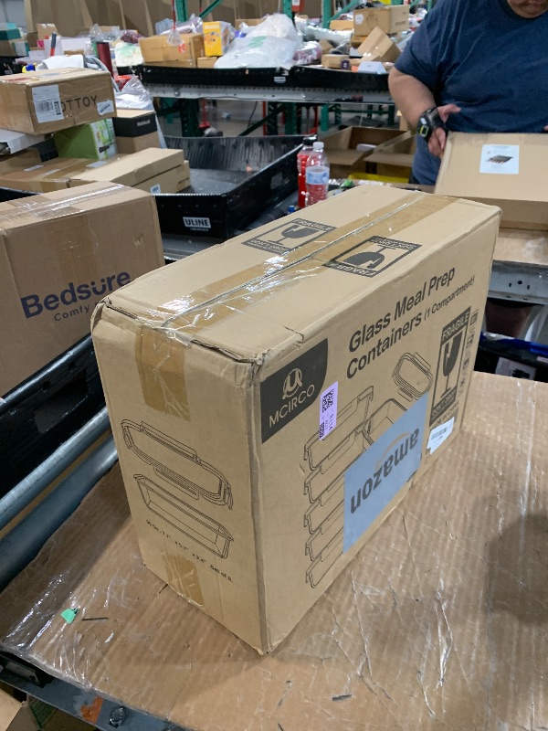 Photo 1 of [8-Pack,30 oz]Glass Meal Prep Containers,Glass Food Storage Containers,Airtight lunch Containers with Lids, Microwave, Oven, Freezer and Dishwasher