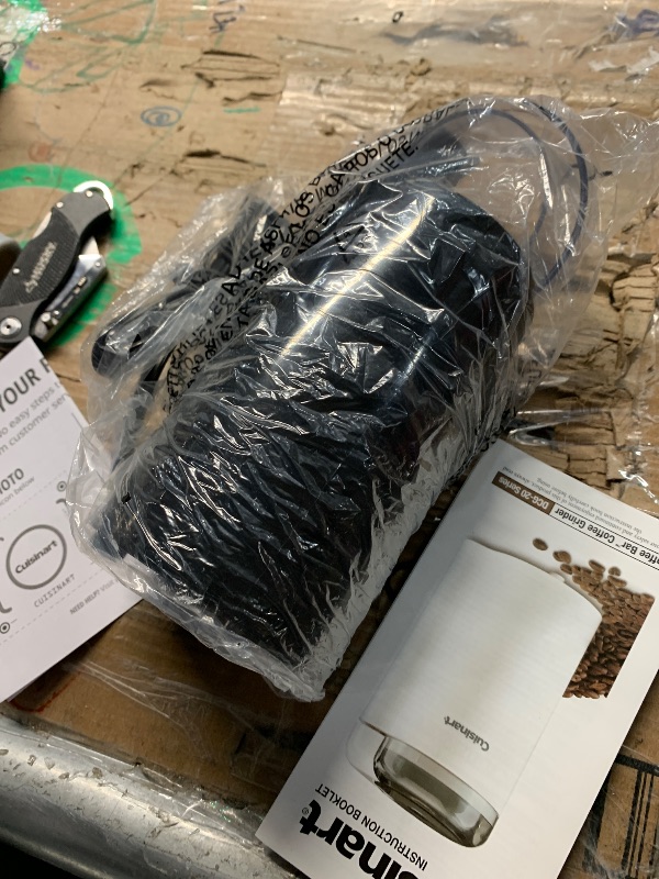 Photo 1 of ***(PARTS ONLY// NON FUNCTIONAL)***Cuisinart Coffee Grinder, One Touch Control Coffee Bean Grinder with Stainless Steel Bowl and Blades, 2.5 oz/70g Capacity Enough for 12 Cups, On/Off Switch with Safety Interlock, DCG-20BKN, Black