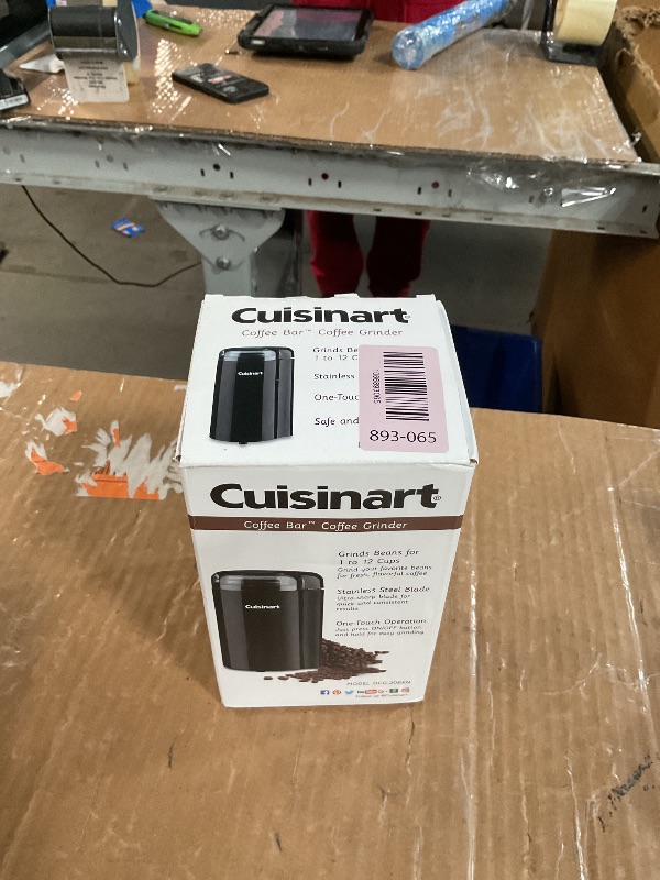 Photo 1 of ***(PARTS ONLY// NON FUNCTIONAL)***Cuisinart Coffee Grinder, One Touch Control Coffee Bean Grinder with Stainless Steel Bowl and Blades, 2.5 oz/70g Capacity Enough for 12 Cups, On/Off Switch with Safety Interlock, DCG-20BKN, Black
