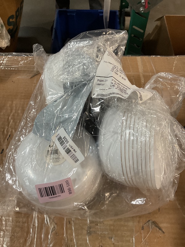 Photo 1 of [30 Pack 16 OZ Bowls] Edge Collection White with Gold Rim Plastic Party Soup Bowls Premium heavyweight Elegant Disposable Tableware Dishes