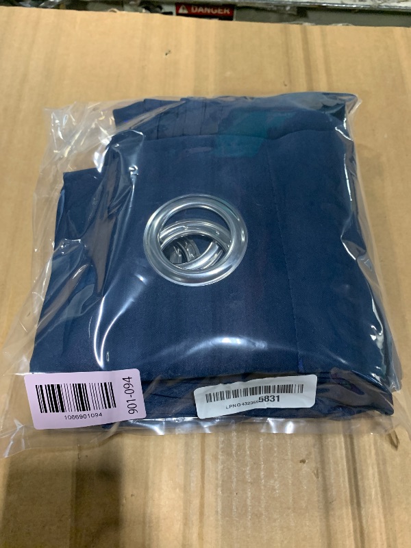 View 2 of *** 1 PC *** NICETOWN Blackout Curtain Blind for Bedroom, Single Panel, W34 x L72 inches, Navy, Thermal Insulated Grommet Blackout Room Darkening Drape/Drapery