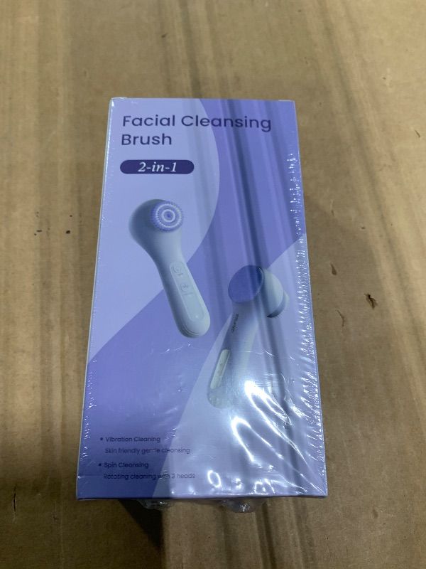 Photo 1 of *** NEW FACTORY *** WOVAZUS Vibrating and Rotating Face Scrubber, Waterproof Rechargeable Facial Cleansing Brush, 8 Modes Face Brush for Exfoliating and Massaging, for Removing Blackhead?Matte Black?