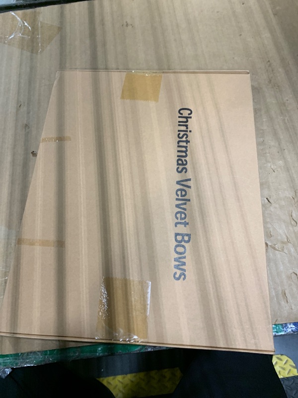 Photo 1 of 36 Pcs Brown Velvet Ribbon Bows for Christmas Tree – Clip-On Style, Pre-Tied Use | Perfect Xmas Ornaments for Garland, Wreath, Indoor & Outdoor Decor (5 x 7 Inches,3/8'' Width)