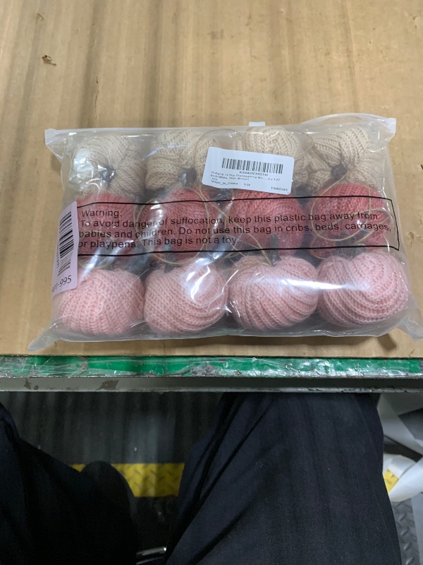 Photo 1 of 12 Pcs Mini Knit Pumpkins Fall Pumpkin Ornaments Thanksgiving Small Fall Crochet Ornaments Decorative for Autumn Rustic Farmhouse Harvest Decoration(Mini Neutral Set)