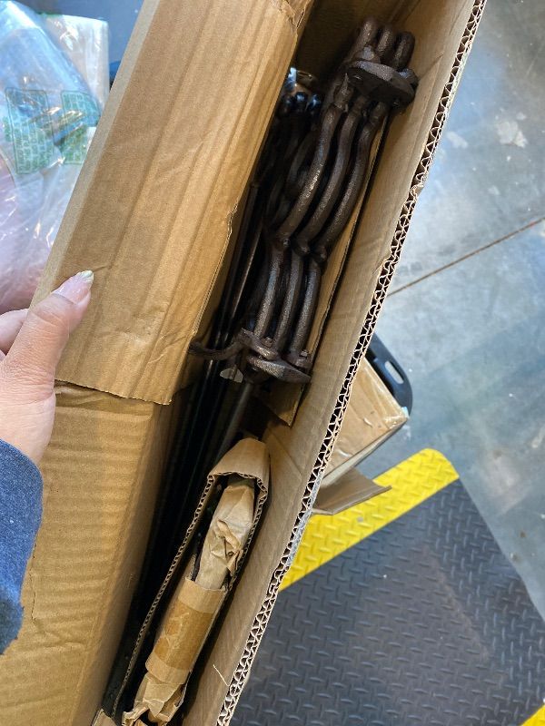 Photo 1 of *UNTESTED*
OwnMy 3 Tier Heavy Duty Cast Iron Plant Stand Foldable Wrought Iron Flower Pot Holder, Indoor Outdoor Tall Plant Stand Shelf for Garden Patio, Decorative Round Metal Plant Display Rack, Retro Brown