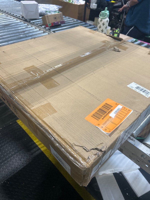 Photo 1 of *MISSING PARTS UNKNOWN*
LITTLE TREE 70.5-Inch Executive Desk, Large Home Office Desk with Storage Cabinet and Open Shelves, L-Shaped Computer Corner Desk, Workstation for Office Home, Walnut and Black