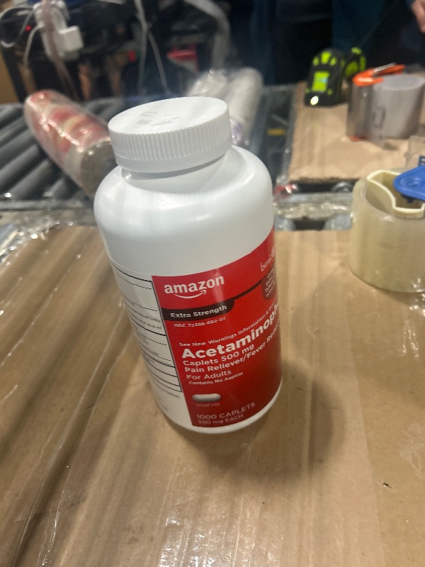 Photo 1 of *****EXP NOV 2027***
Amazon Basic Care Extra Strength Pain Relief, Acetaminophen Caplets, 500 mg, 1000 Count (Packaging may vary)