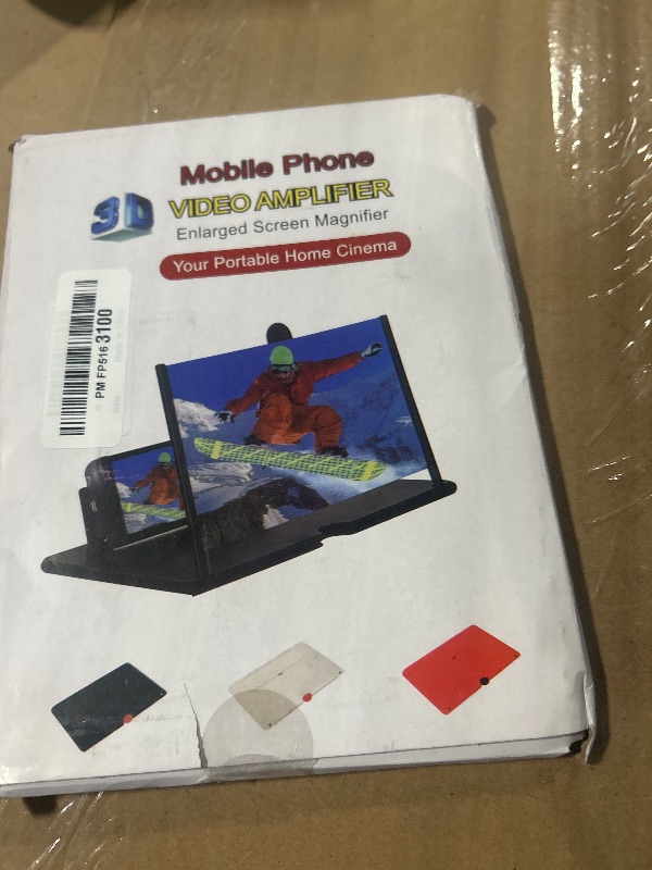 Photo 1 of 10" Screen Magnifier Amplifier,Mobile Phone Magnifier Projector Screen for Movies,Videos,and Gaming.Foldable Mobile Phone Holder with Screen Magnifier,Supports All Smartphones-Black