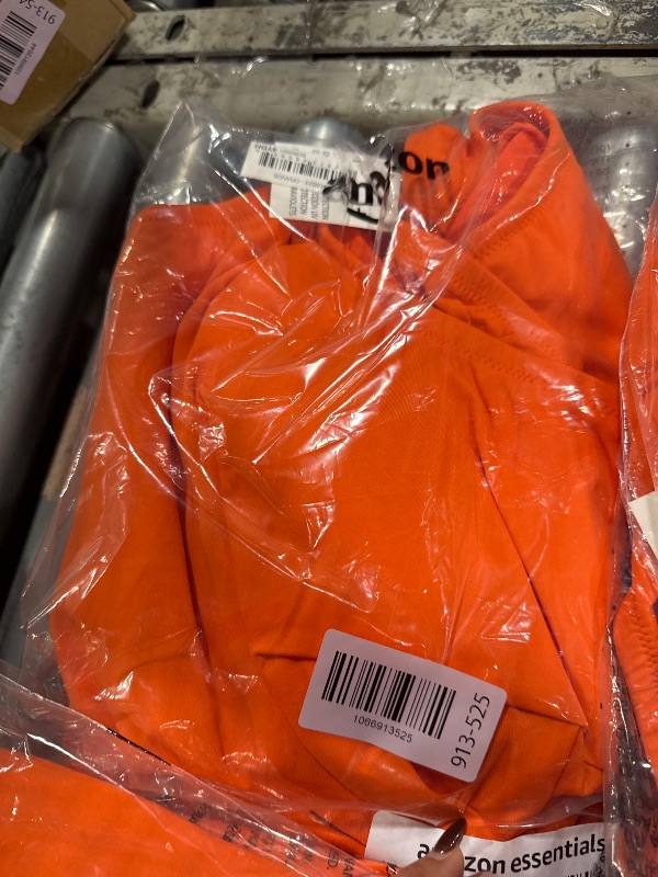 Photo 1 of Amazon Essentials Women's One-Piece Coverage Swimsuit (Available in Plus Size), Orange, 6X