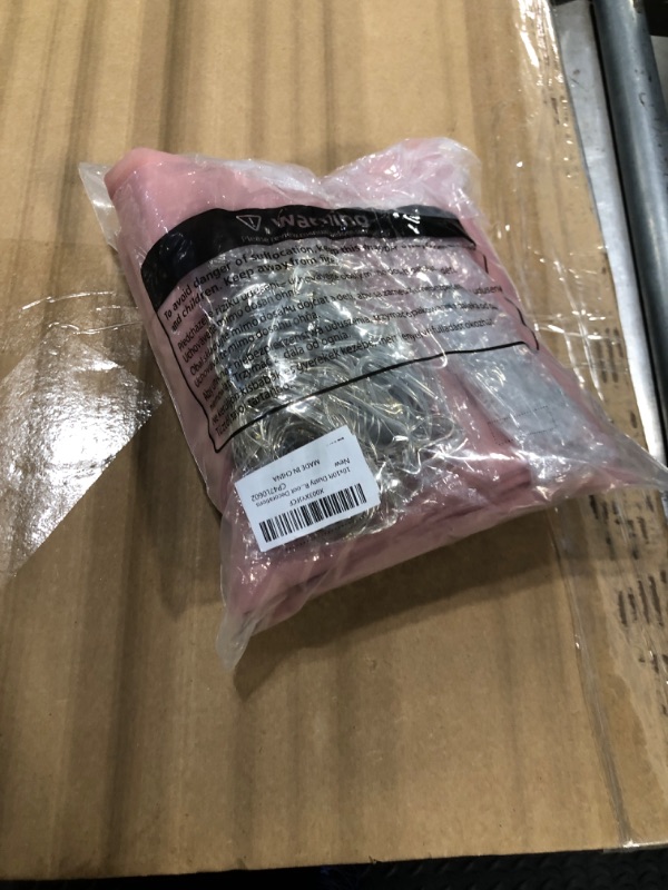 Photo 1 of 10x10ft Dusty Rose Tulle Backdrop Curtain with Lights String for Parites, Sheer Backdrop Curtains for Wedding Baby Shower Birthday Party Photo Shoot Decorations