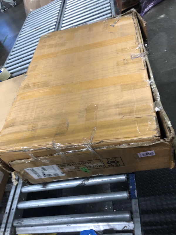 Photo 1 of Large Vanity Desk with 3 Color Touch Screen Dimming Mirror, Vanity Desk with Charging Station, Modern Retractable Makeup Dressing Table, Makeup Table With storage shelves and 5 Sliding Drawers, Grey