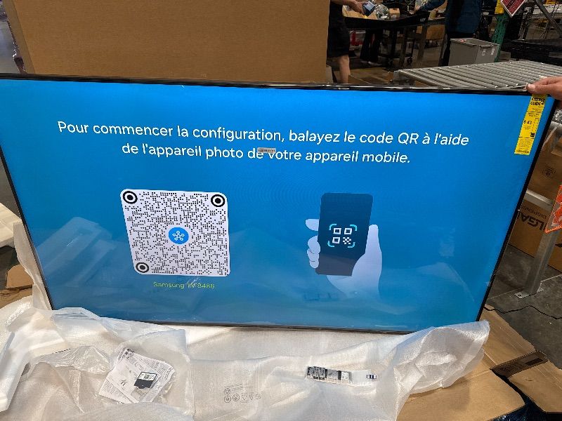 Photo 1 of ** MAJOR DAMAGE ON BACK  STILL WORKS **** Samsung 65-Inch Class QLED Q7F Series Samsung Vision AI Smart TV (2025 Model, 65Q7F) Quantum HDR, Object Tracking Sound Lite, Q4 AI Gen1 Processor, 4K upscaling, Gaming Hub, Alexa Built-in