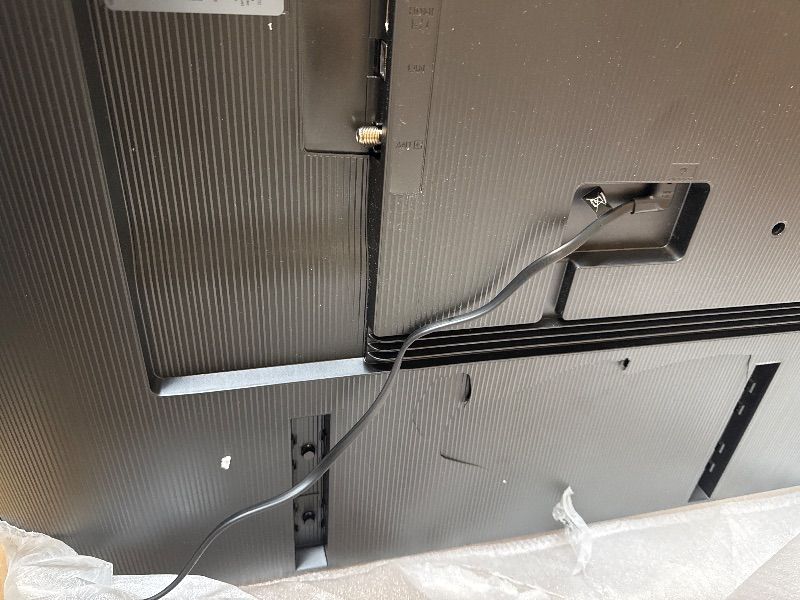 Photo 1 of ** MAJOR DAMAGE ON BACK  STILL WORKS **** Samsung 65-Inch Class QLED Q7F Series Samsung Vision AI Smart TV (2025 Model, 65Q7F) Quantum HDR, Object Tracking Sound Lite, Q4 AI Gen1 Processor, 4K upscaling, Gaming Hub, Alexa Built-in