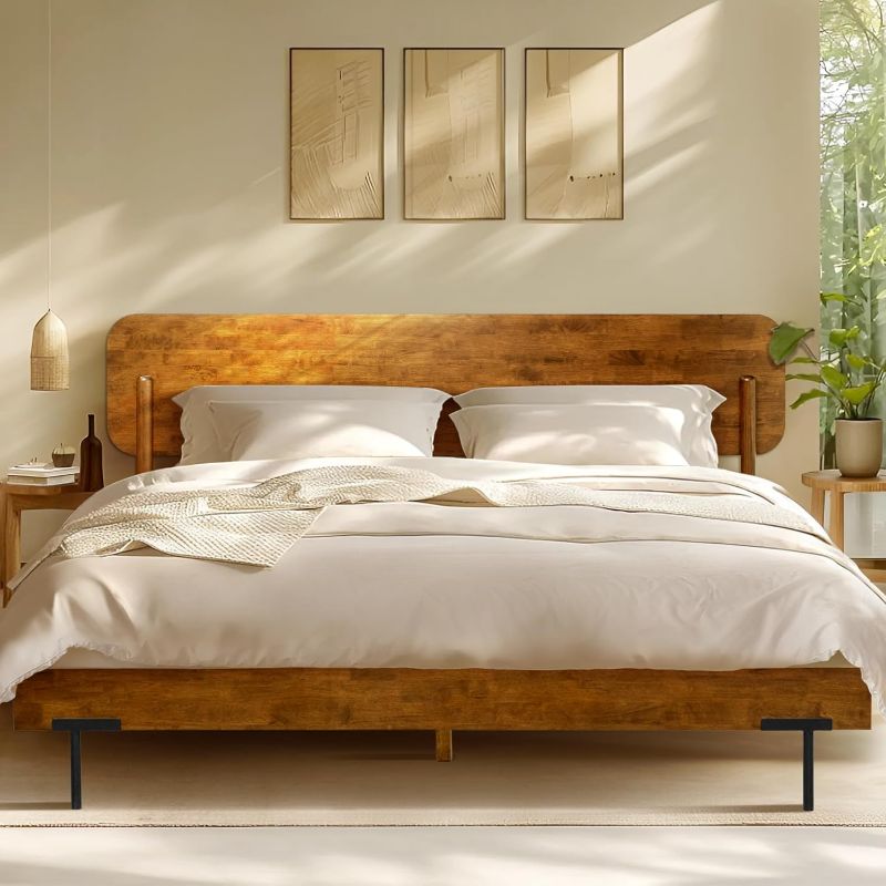 Photo 1 of ** STOCK PHTOTO SIMILAR NOT EXACT**** KING SIZED WOOD BED FRAME UNKNOWN BRAND 