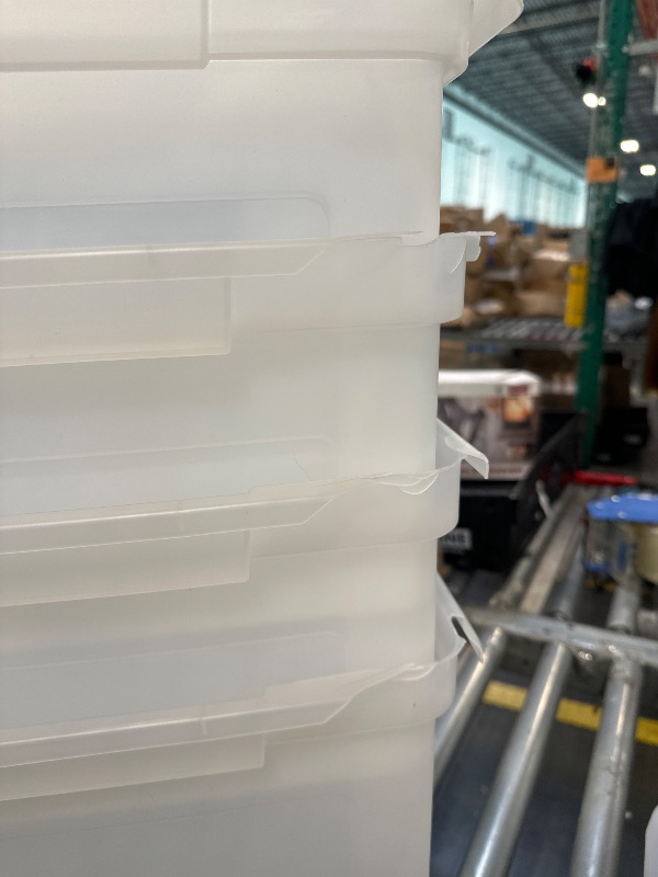 Photo 1 of *******BROKEN PARTS***********
IRIS USA File Box, Plastic File Organizer with Lids for Letter/Legal File, Portable Document Box For Moving, Storage Bin with Durable and Secure Lid, Stackable Nestable BPA-Free, Clear 35 Qt. 4 Pack