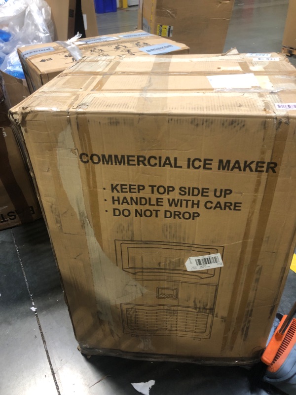 Photo 1 of Commercial Ice Maker Machine 450LBS/24H with 77LBS Large Ice Storage Bin, 144Pcs Clear Ice Cubes in 11Mins, Stainless Steel Under Counter Industrial Ice Machine for Bar, Restaurant Business