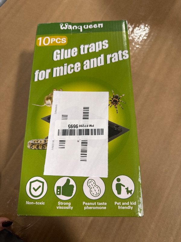 Photo 1 of 10 Pack Sticky Mouse Trap Rat Trap Indoor, Peanut Taste Pheromone Mouse Traps Indoor for Home, Glue Sticky Traps for Mice and Rats, Snake(Large Size)