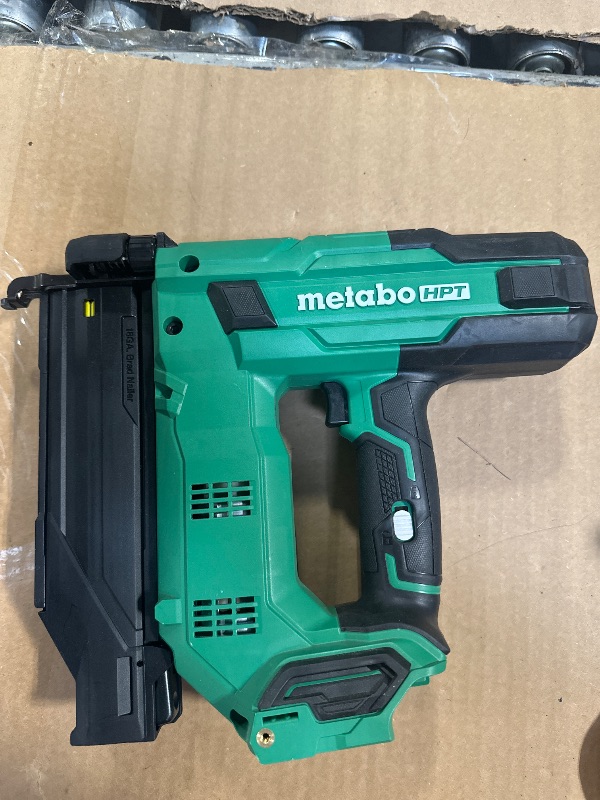 Photo 1 of **MISSING PARTS - See clerk notes**
Metabo HPT 18V MultiVolt Compact Cordless Brad Nailer Kit, 18 Gauge Nailer with Power Tool 2.0Ah Lithium Ion Battery, Drives 5/8" to 2" Brad Nails, 700 per Charge, NT1850DG