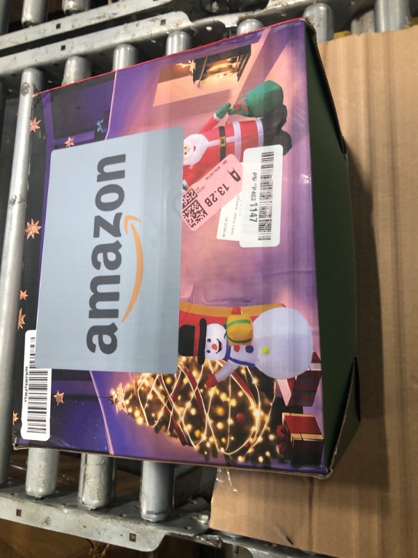 Photo 1 of 10FT Christmas Inflatables Archway with Santa Claus, Snowman & Christmas Tree, Large Blow Up Outdoor Decorations with 5 LED Lights, Self-Inflate Christmas Arch for Yard Lawn Patio Holiday Decoration