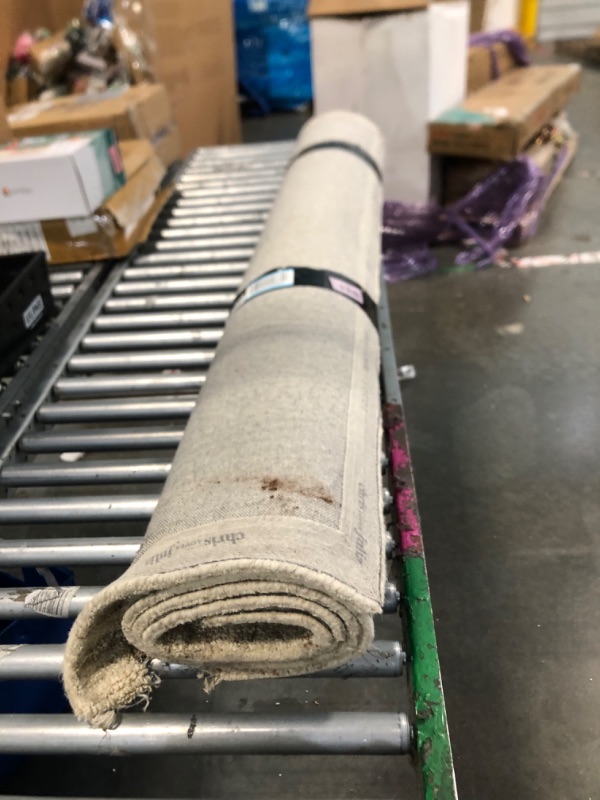 Photo 1 of *** SMALL TEAR IN CORNER *** Loloi Chris Loves Julia Polly Collection POL-10 Khaki/Sand 5'-0" x 7'-6" Area Rug