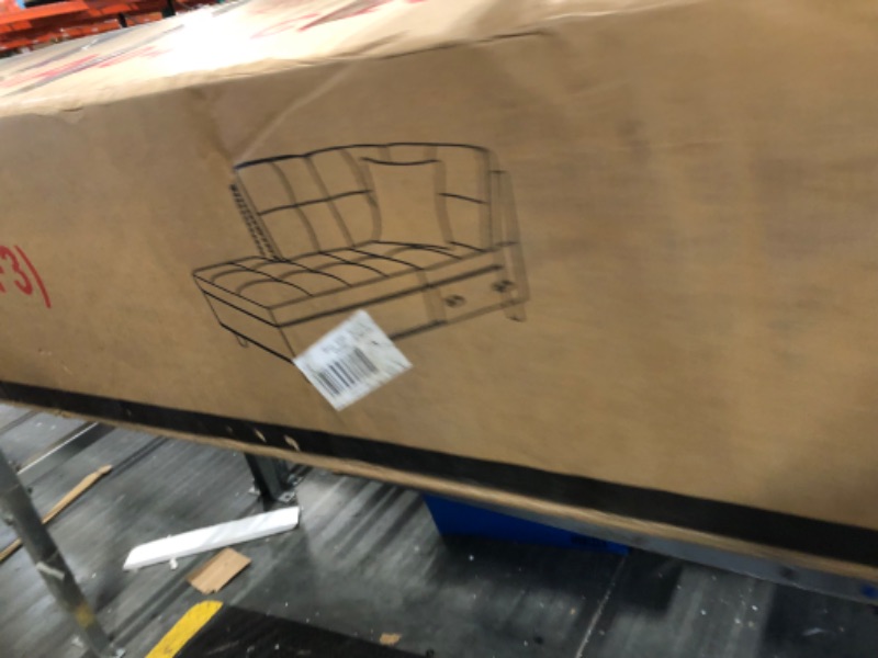 Photo 1 of *** STOCK PHOTO SIMILAR NOT EXACT*** *** PARTIAL SET BOX 2 OF 3 ***  53'' Convertible Sleeper Sofa Bed, Modern Velvet Fabric, Adjustable Backrest, Side Pocket and 2 Pillows, 3-in-1 Pull Out Loveseat Couch for Living Room, Bedroom, Small Spaces, Black