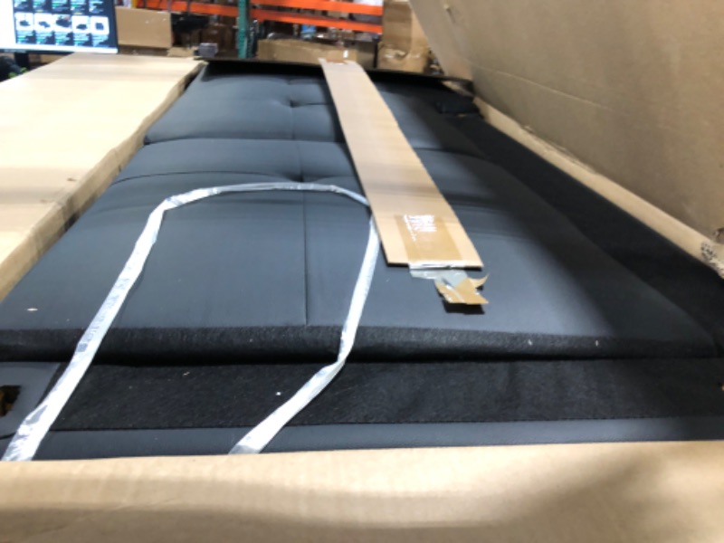 Photo 1 of *** STOCK PHOTO SIMILAR NOT EXACT*** *** PARTIAL SET BOX 2 OF 3 ***  53'' Convertible Sleeper Sofa Bed, Modern Velvet Fabric, Adjustable Backrest, Side Pocket and 2 Pillows, 3-in-1 Pull Out Loveseat Couch for Living Room, Bedroom, Small Spaces, Black