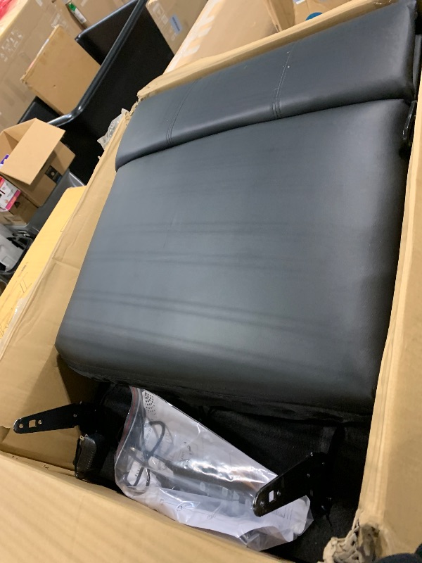 Photo 1 of ***SET***** Flamaker Swivel Rocker Recliner Chair with Vibration Massage, 360° Swivel Recliner Chairs for Adults Ergonomic Lounge Chair with Cup Holders Lazy Boy Recliner Single Sofa Seat (Leather, Black)