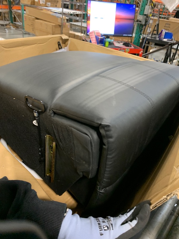 Photo 1 of ***SET***** Flamaker Swivel Rocker Recliner Chair with Vibration Massage, 360° Swivel Recliner Chairs for Adults Ergonomic Lounge Chair with Cup Holders Lazy Boy Recliner Single Sofa Seat (Leather, Black)