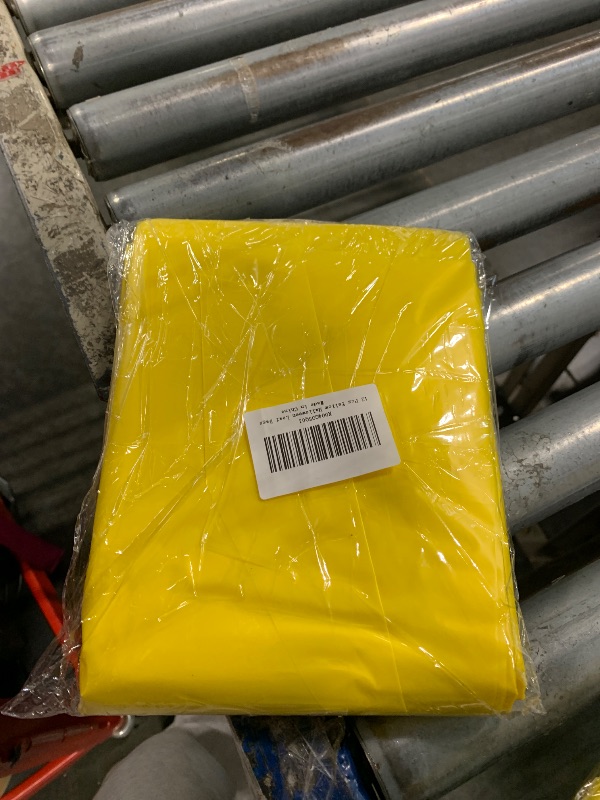Photo 1 of 12 Pcs Large Halloween Leaf Bags Biohazard Halloween Decorations Halloween Trash Bags for Leaves Plastic Yard Lawn Waste Bag Scientist Biohazard Bag Outdoor Biohazard Zombie Party Decorations (Yellow)