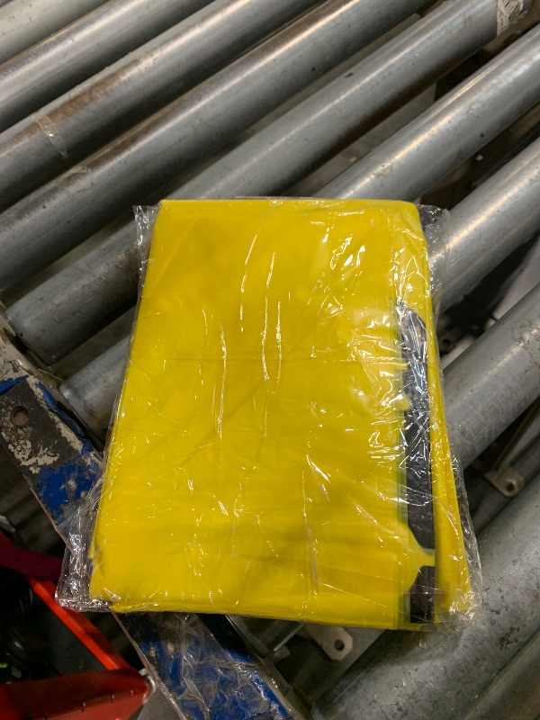 Photo 1 of 12 Pcs Large Halloween Leaf Bags Biohazard Halloween Decorations Halloween Trash Bags for Leaves Plastic Yard Lawn Waste Bag Scientist Biohazard Bag Outdoor Biohazard Zombie Party Decorations (Yellow)