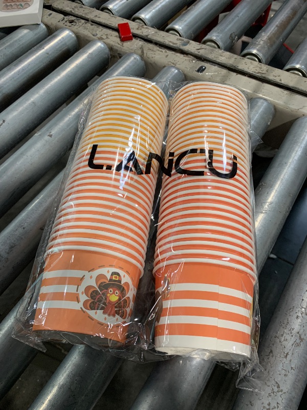 Photo 1 of LANCU 60PCS Fall Paper Bowls Turkey Paper Snack Bowls 8oz Fall Disposable Bowls Cute Turkey Thanksgiving Ice Cream Cups for Soup Hot or Cold Autumn Holiday Happy Fall Harvest Party Favor Supplies