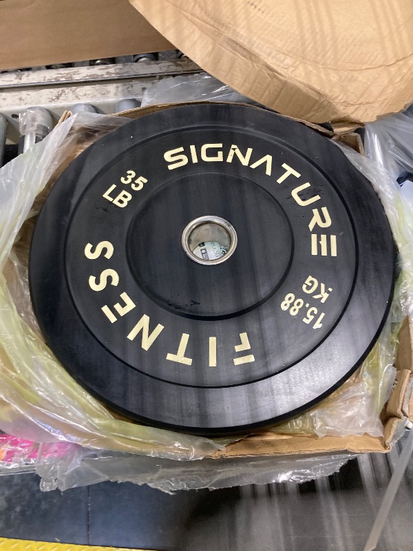 View 3 of ******ONLY ONE*****Aurorafy 2-Inch Olympic Bumper Plates, 2X 25LB Weight Plates, Perfect for Weightlifting and Strength Training, Multiple Weights Available