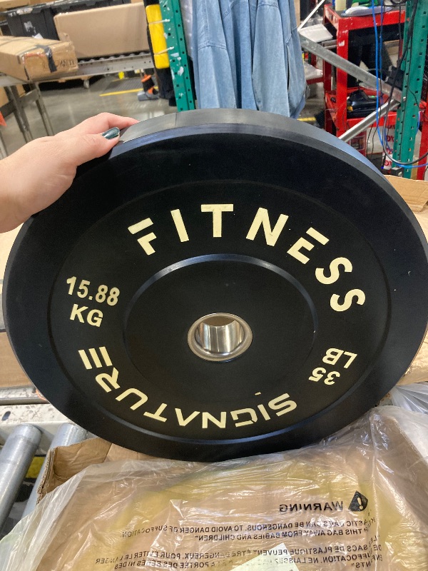 View 4 of ******ONLY ONE*****Aurorafy 2-Inch Olympic Bumper Plates, 2X 25LB Weight Plates, Perfect for Weightlifting and Strength Training, Multiple Weights Available