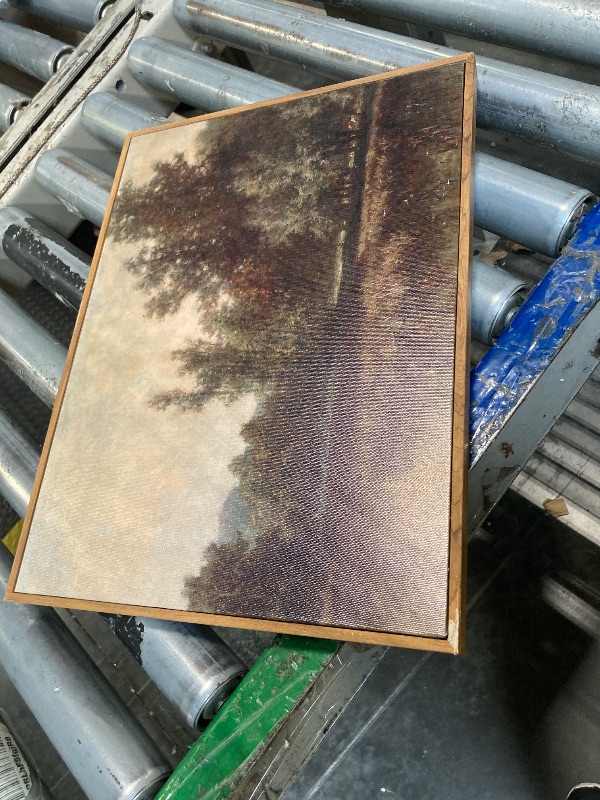 Photo 1 of ******MINOR SCRATCH******Vintage Landscape Art Prints Forest Lake Scenery Wall Art Moody Swamp Pictures Wall Decor Nature Wilderness Illustrations Fine Art Decor Framed for Living Room Bedroom Farmhouse Office - 12x16 Inch